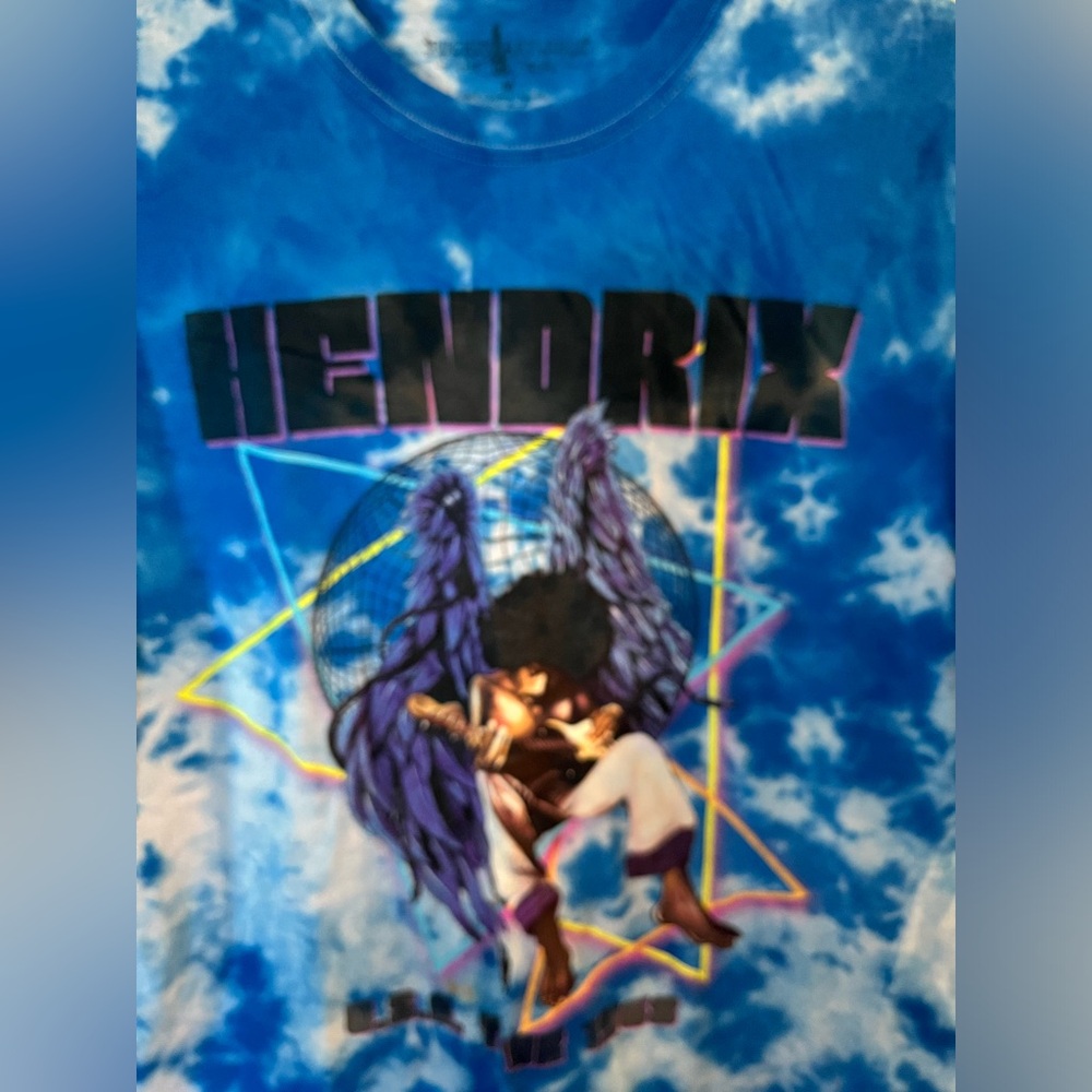 Vintage inspired Jimmy Hendrix USA Tour 1968 rare tie dye tee shirt size M 23x28